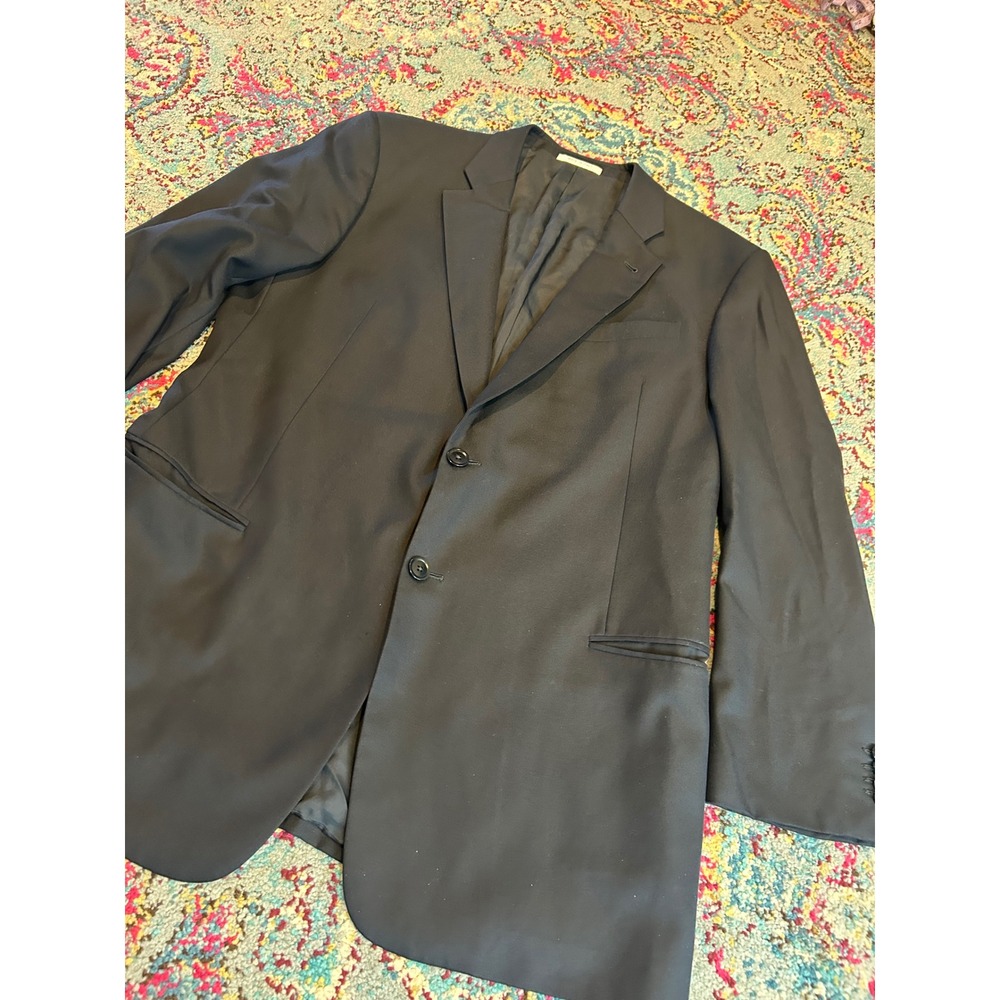 Armani Collezioni Su Misura Mens black Wool Blazer Jacket Made in Italy 44R